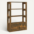 **Moderne open boekenkast met opbergvak van hout**